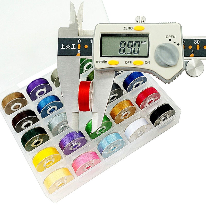 New brothread 25pcs Type L (SA155) Size Assorted Colors Prewound Bobbin Thread Plastic Side for Commercial & Home Embroidery and Sewing Machines - 60 Weight - Image 4